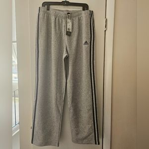 Mens 3-Stripe Grey/Navy Adidas Sweatpants